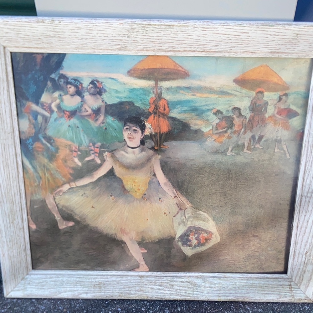 Degas: dancer with bouquet vintage 20x16  Framed Art vintage